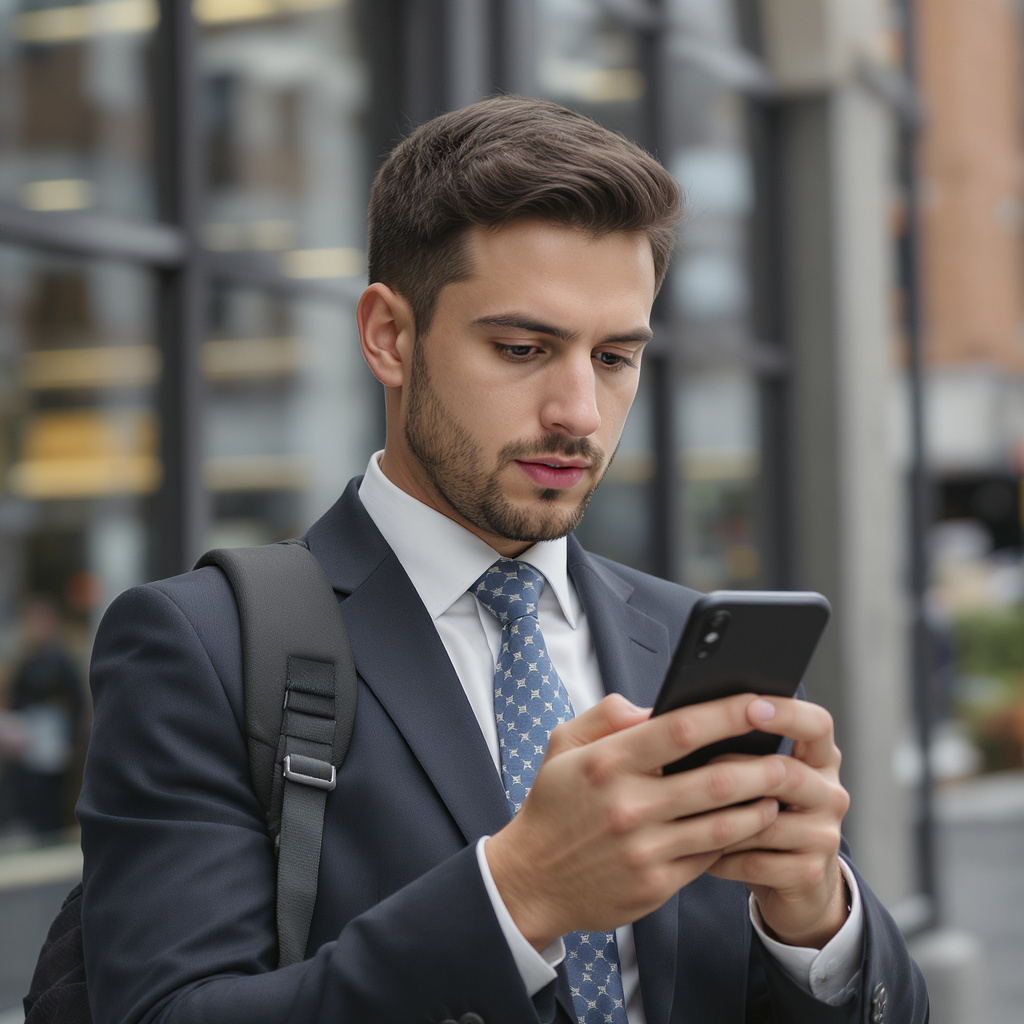 looking at binary options on phone